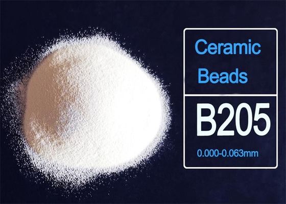 B205 B400 สื่อการพ่นลูกปัดเซรามิกทรายเซอร์โคเนียสำหรับชิ้นส่วนโลหะ